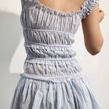 Boogzel Apparel Seaside Striped Ruffle Mini Dress, view 4