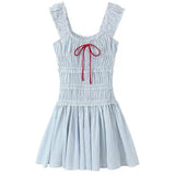 Boogzel Apparel Seaside Striped Ruffle Mini Dress, view 6