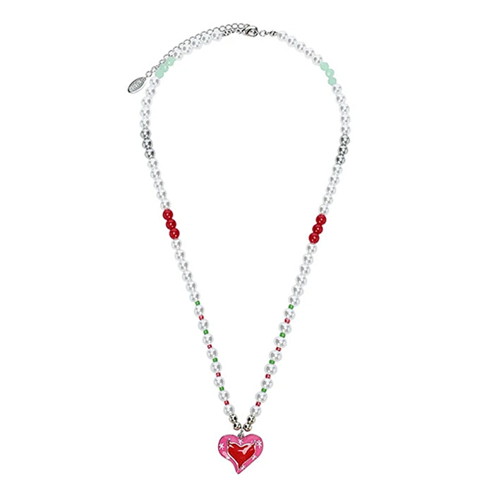 Boogzel Apparel Secret Crush Heart Beaded Necklace