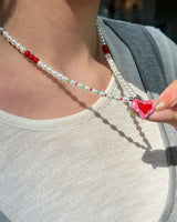 Boogzel Apparel Secret Crush Heart Beaded Necklace, view 3