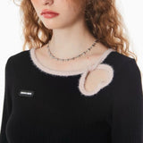 Boogzel Apparel Secret Crush Heart Cutout Top, view 3