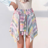 Boogzel Apparel Secret Crush Pastel Plaid Skirt, view 2