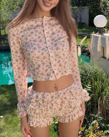 Boogzel Apparel Secret Garden Floral Top & Shorts Set, view 5