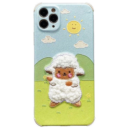 Boogzel Apparel Sheep Embroidery iPhone Case