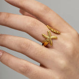 Boogzel Apparel Shell and Starfish Ring, view 3