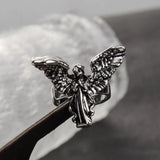 Boogzel Apparel Silver Angel Ring, view 2