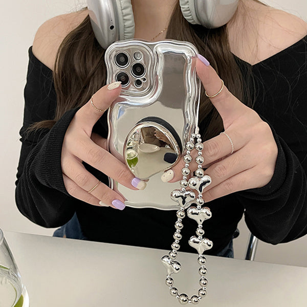 Boogzel Apparel Silver Bead Chain iPhone Case