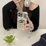 Boogzel Apparel Silver Bead Chain iPhone Case, view 2