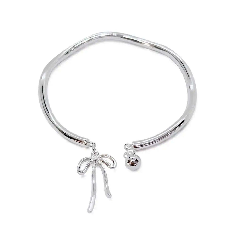 Boogzel Apparel Silver Bowknot Bracelet