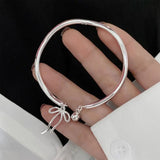 Boogzel Apparel Silver Bowknot Bracelet, view 3