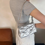 Boogzel Apparel Silver Bows Shoulder Bag, view 4