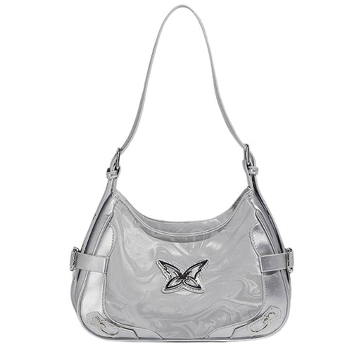 Boogzel Apparel Silver Butterfly Shoulder Bag