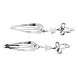 Boogzel Apparel Silver Hair Clip with Ribbon Charms, view 2
