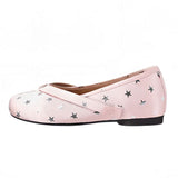 Boogzel Apparel Silver Star Pink Tabi Ballet Flats, view 2