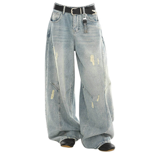 Boogzel Apparel Skater Girl Distressed Baggy Jeans