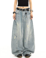 Boogzel Apparel Skater Girl Distressed Baggy Jeans, view 2