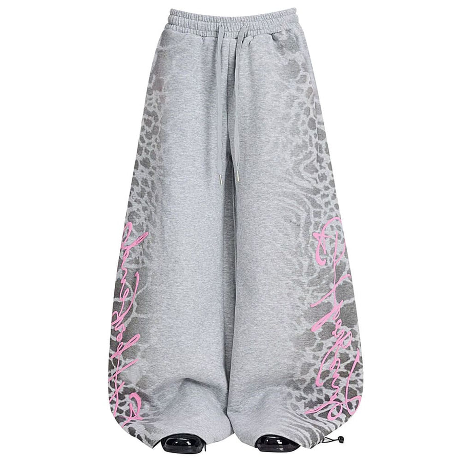 Boogzel Apparel Skater Girl Leopard Print Sweatpants