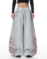 Boogzel Apparel Skater Girl Leopard Print Sweatpants, view 2