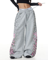 Boogzel Apparel Skater Girl Leopard Print Sweatpants, view 3