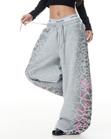Boogzel Apparel Skater Girl Leopard Print Sweatpants, view 4