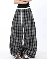 Boogzel Apparel Skater Girl Plaid Wide Leg Pants, view 4