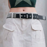 Boogzel Apparel Skater Girl Punk Rock Pyramid Stud Belt, view 2