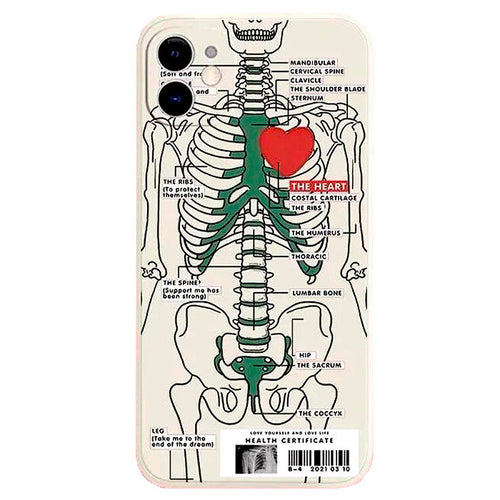 Boogzel Apparel Skeleton Heart iPhone Case