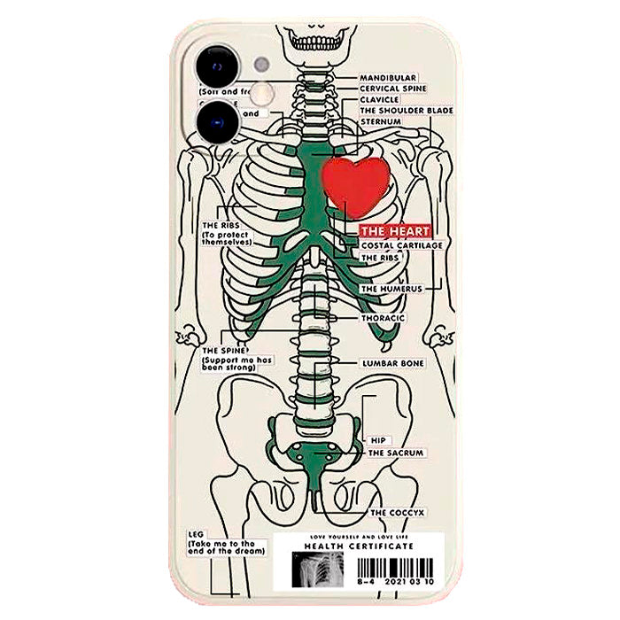 Boogzel Apparel Skeleton Heart iPhone Case