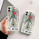 Boogzel Apparel Skeleton Heart iPhone Case, view 2