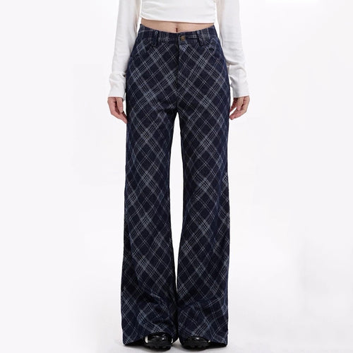 Boogzel Apparel Skippin' School Blue Plaid Pants