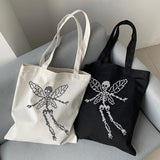 Boogzel Apparel Skull Butterfly Canvas Bag, view 3