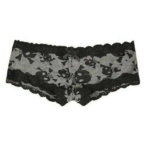 Boogzel Apparel Skull Print Lace Panty