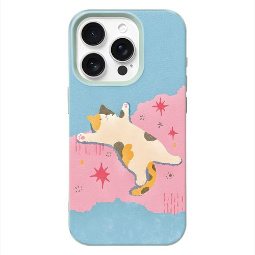 Boogzel Apparel Sleeping Cat Aesthetic iPhone Case
