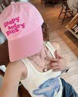 Boogzel Apparel Sleepy and Hungry Embroidery Cap, view 6