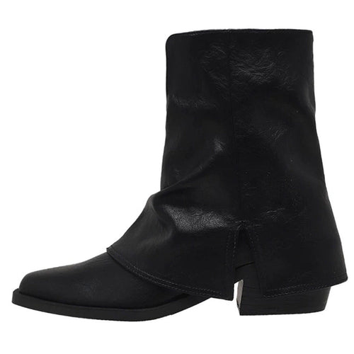 Boogzel Apparel Slouchy Fit Block Heel Boots