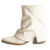 Boogzel Apparel Slouchy Fit Block Heel Boots, view 3