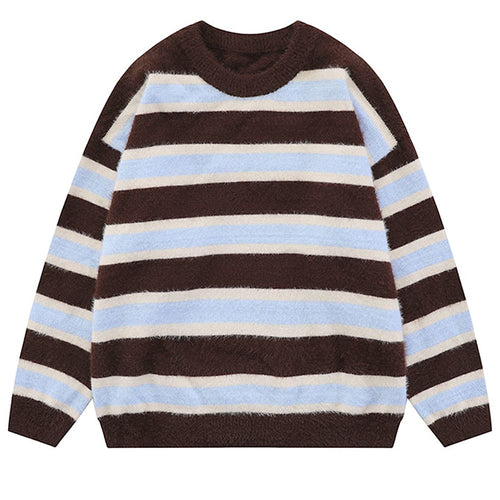Boogzel Apparel Smells Like Teen Spirit Striped Knit Sweater