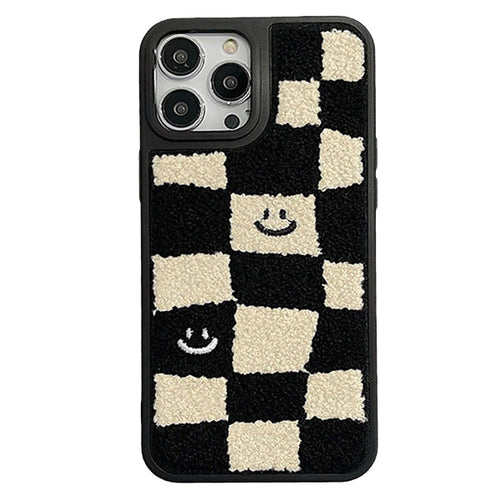 Boogzel Apparel Smile Checker Fuzzy iPhone Case
