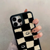 Boogzel Apparel Smile Checker Fuzzy iPhone Case, view 3