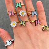 Boogzel Apparel 2 Moods Anxiety Reversible Ring, view 3
