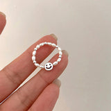 Boogzel Apparel Smile Pearl Ring, view 4