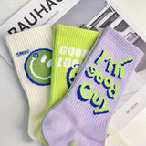 Boogzel Apparel Smiley Face 3 Pack Socks, view 3