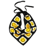 Boogzel Apparel Smiley Face Crochet Bandana, view 2