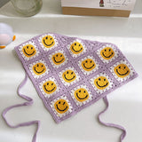 Boogzel Apparel Smiley Face Crochet Bandana, view 6