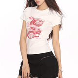 Boogzel Apparel Snake Graphic Fitted T-Shirt, view 4