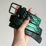 Boogzel Apparel Snake Print Aesthetic Belt, view 3
