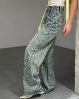 Boogzel Apparel Snake Print Straight Leg Jeans, view 3