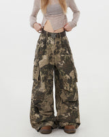 Boogzel Apparel Snake Print Wide Leg Cargo Pants, view 2