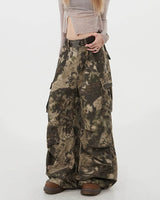 Boogzel Apparel Snake Print Wide Leg Cargo Pants, view 3