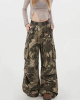 Boogzel Apparel Snake Print Wide Leg Cargo Pants, view 5